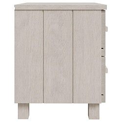 Avis vidaXL Table de chevet HAMAR Blanc 40x35x44,5 cm Bois de pin massif