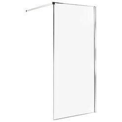 Beliani Parois de douche WASPAM 90 x 190 cm Argenté