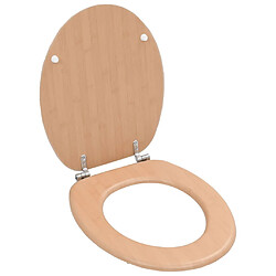 Helloshop26 Siège de toilette abattant avec couvercle MDF design bambou 02_0002897