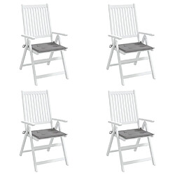 Avis vidaXL Coussins de chaise de jardin lot de 4 gris 40x40x3 cm