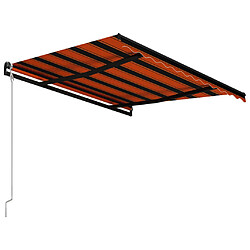 Acheter Maison Chic Store banne | Auvent rétractable de porte | Marquise Brise-soleil automatique 350x250 cm Orange et marron -GKD28917