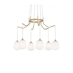 Ideal Lux Suspension Karousel Métal Laiton 6 ampoules 97,5cm