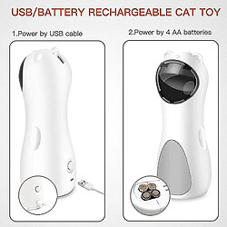 Universal Cat Toy Intelnt Interactive Tease LED Laser Toys for Cats Hand d'entraînement automatique à angle