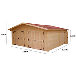 Avis Garage double 42.16 m2 bois naturel - vn6262 - HABRITA