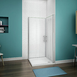 Avis Cabine de douche 76x76x197cm porte de douche pivotante à 180°en verre anticalcaire