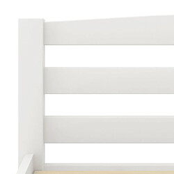 Maison Chic Lit adulte - Lit simple Cadre de lit,Structure du lit Contemporain Blanc Bois de pin massif 120x200 cm -MN46806 pas cher