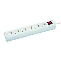 Disney 6-way Schuko Socket 5M White With ON/OF switch and child protection