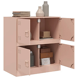 Avis vidaXL Buffet rose 67x39x73 cm acier