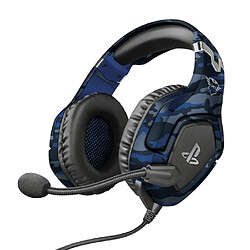 Trust Casque Gaming pour PlayStation 4 / 5 Filaire Forze avec Microphone Repliable Bleu