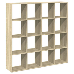 vidaXL Bibliothèque chêne sonoma 137,5x29x137,5 cm bois d'ingénierie