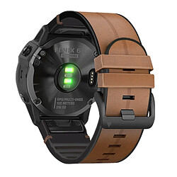 Bracelet en PU + silicone Surface de 26 mm marron pour votre Garmin Watch