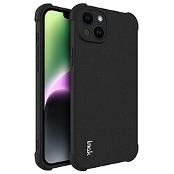 Coque en TPU IMAK surface mate, airbag quatre coins, anti-chute pour votre iPhone 14 - noir