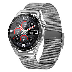 Smartwatch Rubicon Bracelet Maille Argentée Tracker Sport et Charge sans Fil