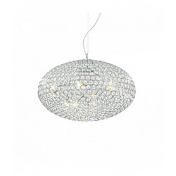 Ideal Lux Suspension Chromée en cristal ORION 8 ampoules