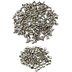 300 sets double caps rivets pour sacs chaussures cuir 6x8mm