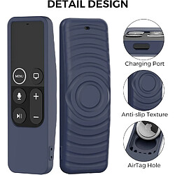 Avis SANAG Coque Protectrice Pour Apple Tv Siri Remote [1Ère Gen] Avec Airtag Holder, Housse En Silicone Antiderapante Compatible Avec Apple Tv Hd 2016 / Apple Tv 4K 2017 [1Ère Generation](Bleu Nuit)