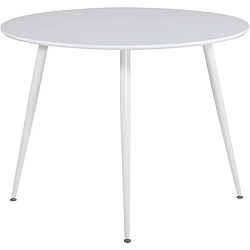 Venture Home Table de repas ronde Plaza 100 cm blanc.