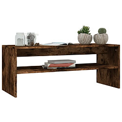 Avis Maison Chic Table basse,Table Console Table d'appoint, Table pour salon Chêne fumé 100x40x40 cm Bois d'ingénierie -MN14020