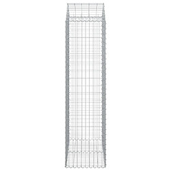 Avis vidaXL Panier de gabions arqué 100x50x180/200 cm Fer galvanisé