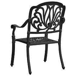 Acheter vidaXL Chaises de jardin lot de 2 Aluminium coulé Noir