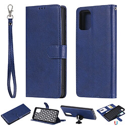 Etui en PU rabat détachable 2 en 1 avec support bleu pour votre Samsung Galaxy A71