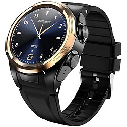 Chrono Montre Connectée Hommes Bluetooth écouteurs température corporelle thermomètre Plein écran Tactile Sport Smartwatch Smart S201 Bracelet(or)