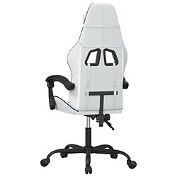 Acheter vidaXL Chaise de jeu Blanc et noir Similicuir