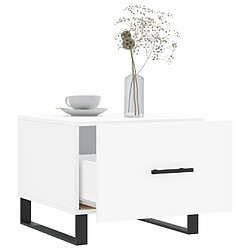 Acheter Maison Chic Table basse,Table Console Table d'appoint, Table pour salon blanc 50x50x40 cm bois d'ingénierie -MN79988