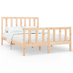 vidaXL Cadre de lit sans matelas 140x190 cm bois de pin massif