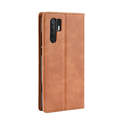 Avis Wewoo Housse Coque Étui en cuir à boucle magnétique avec texture rétro et pour HuP30 Pro, support emplacements pour cartes porte-monnaie (Marron)