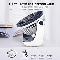 Acheter Wewoo D602 4W Ventilateur de bureau portable avec charge à 3 vitesses de USB bleu ciel