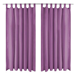 vidaXL Rideau occultant avec boucles 2 pcs 140 x 175 cm Lilas