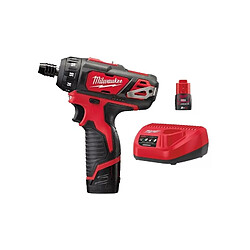 Perceusevisseuse sansfil Milwaukee M12 BD202C 12 V 2 batteries 2 Ah chargeur C12C