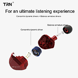 Acheter GUPBOO TRN V20 DD BA écouteurs intra-auriculaires hybrides Hi-Fi DJ course sport écouteurs intra-auriculaires câble 2 broches TRN V80/V30/BT20S/BT3S