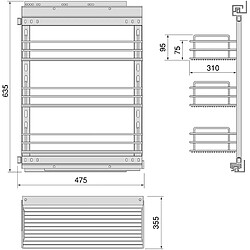 Avis Emuca Chariot coulissant fermeture amortie SupraStar Pour modules de 40 cm