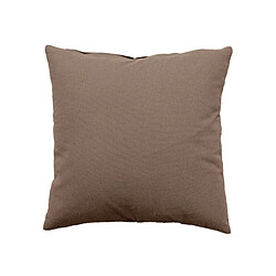 Toilinux Coussin uni effet Bachette déhoussable - 40 x 40 cm - Marron