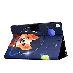 Acheter Etui en PU impression de modèle avec porte-carte chien de l'espace pour votre Apple iPad 10.2 (2019)