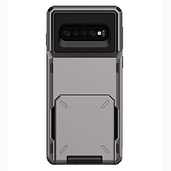 Wewoo Coque Renforcée Housse de protection antichoc TPU + PC pour Galaxy S10 avec fente carte Noir