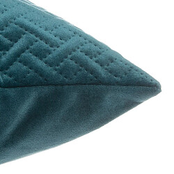 Acheter Atmosphera, Createur D'Interieur Coussin design en velours Dolce - L. 40 x l. 40 cm - Bleu canard