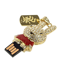 Avis Wewoo Clé USB rouge Lapin en forme de diamant bijoux USB Flash Disk 32 Go,