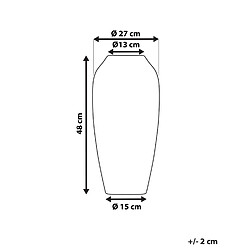 Avis Beliani Vase décoratif LORCA fait à la main Céramique 48 cm Doré