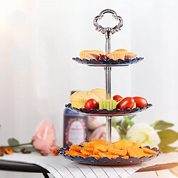 Wewoo Présentoir de fête à trois couches de gâteaux en forme de corbeille de fruits clair pas cher