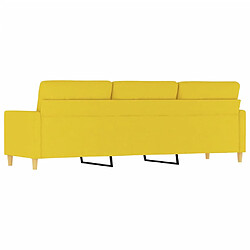 Acheter vidaXL Canapé à 3 places Jaune clair 180 cm Tissu