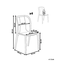 Avis Beliani Lot de 4 chaises SPEZIA Matière synthétique Blanc