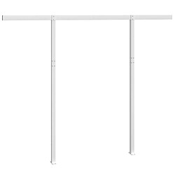 Acheter vidaXL Jeu de poteaux d'auvent blanc 300x245 cm fer