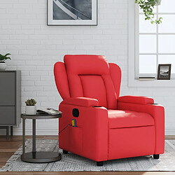 Maison Chic Fauteuil de massage inclinable,Fauteuil luxe de relaxation rouge similicuir -MN36723