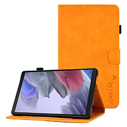 Etui en PU motif, anti-chute avec support et porte-cartes pour votre Samsung Galaxy Tab A7 Lite 8.7-pouces - kaki