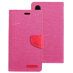 Wewoo CANVAS DIARY Étui en cuir à rabat horizontal texturé pour iPhone XR, avec support, logements pour cartes et portefeuille (rose rouge)