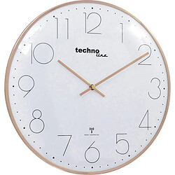 Techno Line Moderne, filigrane Horloge murale avec verre bombé et un très übersichtlichen cadran, de Technoline, Ø 35 cm, aspect chromé –