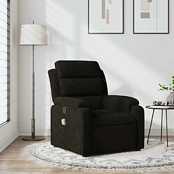 Maison Chic Fauteuil Relax pour salon, Fauteuil de massage inclinable noir velours -GKD91910